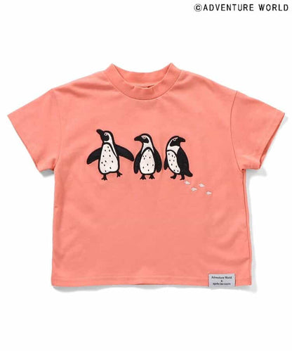 Japanese children's clothing apres les cours x Adventure World parent-child cute animal tops 80-130cm boys/girls summer TOPS 