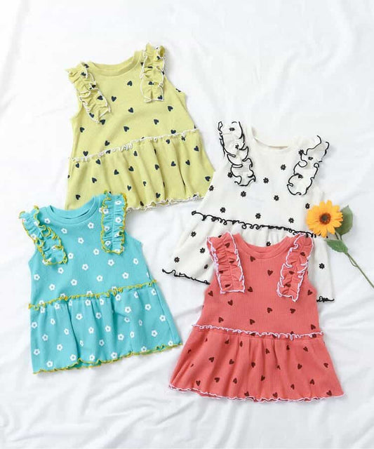 Japanese children's clothing apres les cours lace sleeveless top 80-140cm girls summer TOPS 