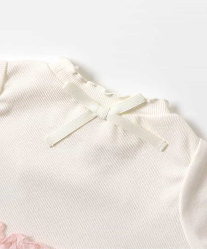 Japanese children's clothing apres les cours Shellmotif fruit embroidery patchwork top 80-140cm girls summer TOPS 
