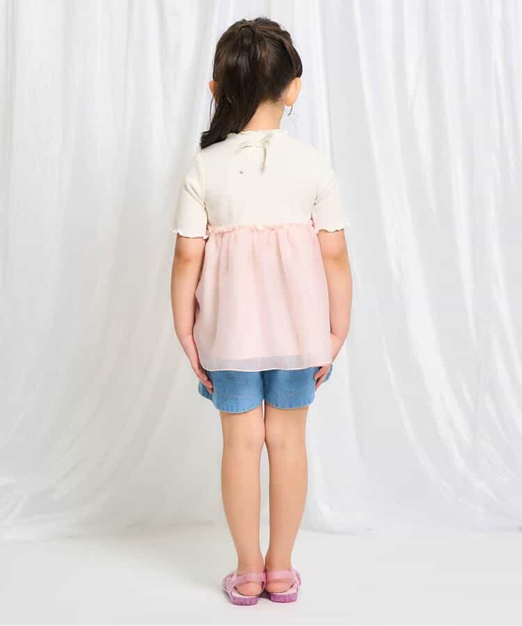 Japanese children's clothing apres les cours Shellmotif fruit embroidery patchwork top 80-140cm girls summer TOPS 