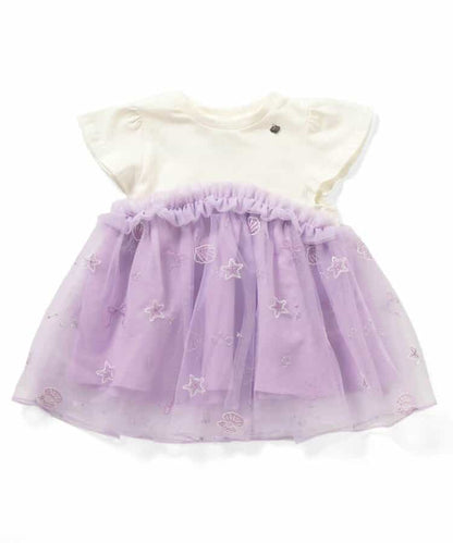 Japanese children's clothing apres les cours Shellmotif shell embroidered top 80-140cm girls summer TOPS 