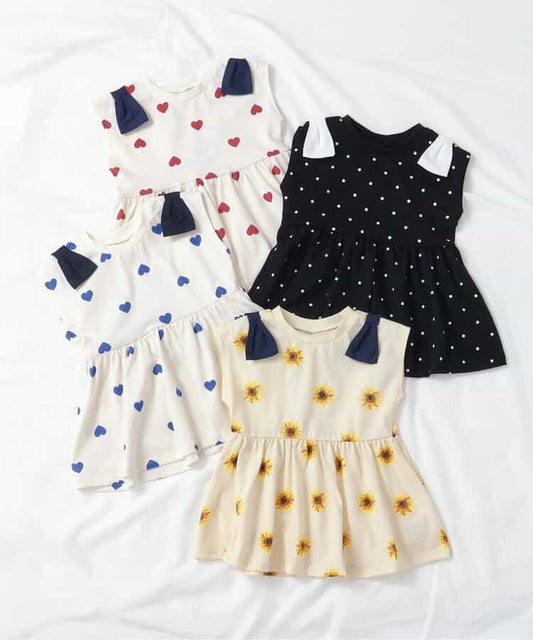 Japanese children's clothing apres les cours contact cool shoulder bow ruffle top 80-140cm girls summer TOPS 