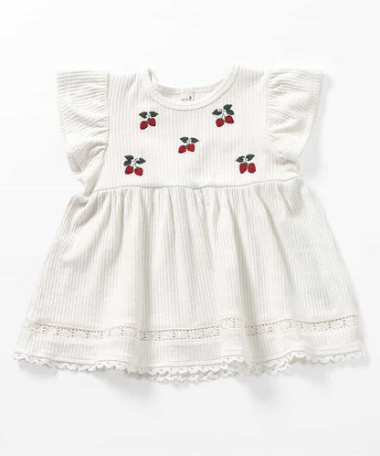 Japanese children's clothing apres les cours fruit pattern embroidered top 80-140cm girls summer TOPS 