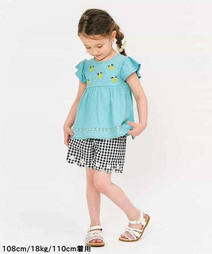 Japanese children's clothing apres les cours fruit pattern embroidered top 80-140cm girls summer TOPS 