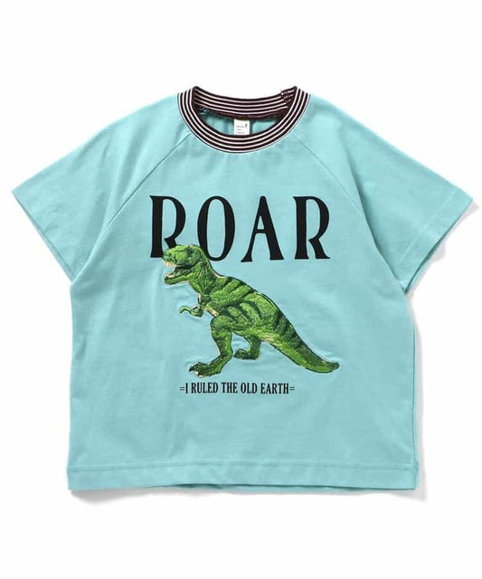 Japanese children's clothing apres les cours dinosaur and fire truck pattern embroidered top 80-130cm boys' summer TOPS 