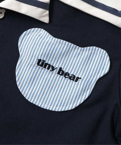 Japanese children's clothing apres les cours × tiny bear sailor-style shirt 80-120cm boys' summer TOPS 
