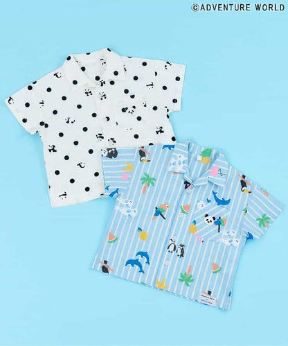 Japanese children's clothing apres les cours x Adventure World parent-child shirt 80-130cm boys/girls summer TOPS 