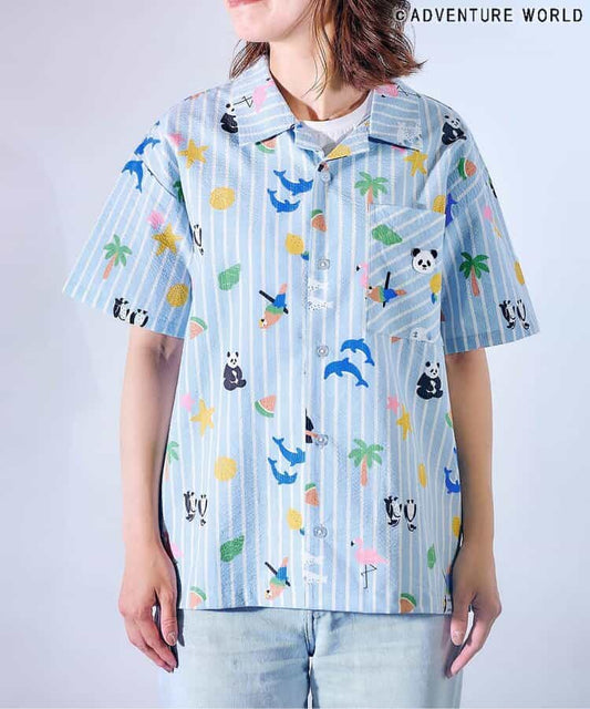 Japanese children's clothing apres les cours x Adventure World parent-child shirt ML adult summer TOPS 