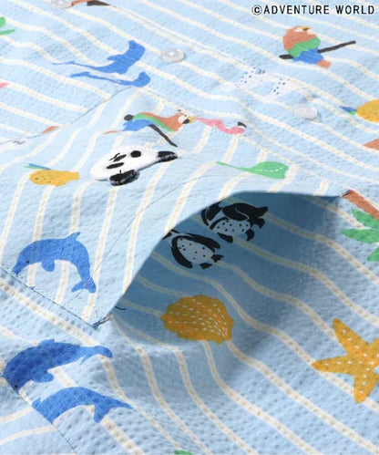 Japanese children's clothing apres les cours x Adventure World parent-child shirt ML adult summer TOPS 
