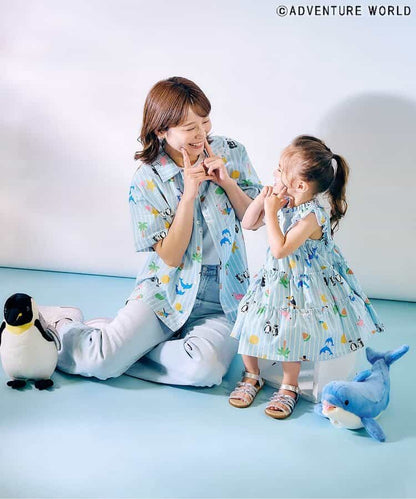Japanese children's clothing apres les cours x Adventure World parent-child shirt ML adult summer TOPS 