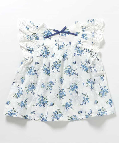 Japanese children's clothing apres les cours floral top 80-140cm girls summer TOPS 