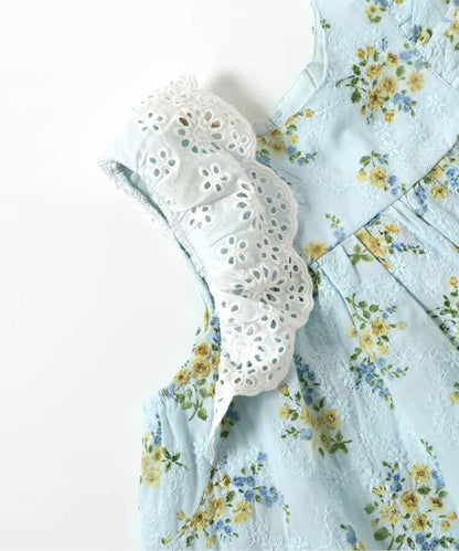 Japanese children's clothing apres les cours floral top 80-140cm girls summer TOPS 
