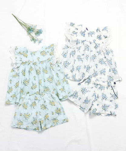 Japanese children's clothing apres les cours floral top 80-140cm girls summer TOPS 