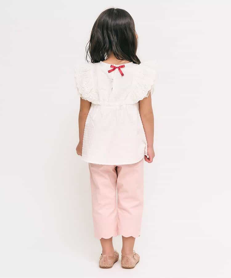 Japanese children's clothing apres les cours heart-shaped/sunflower embroidered top 80-140cm girls summer TOPS 
