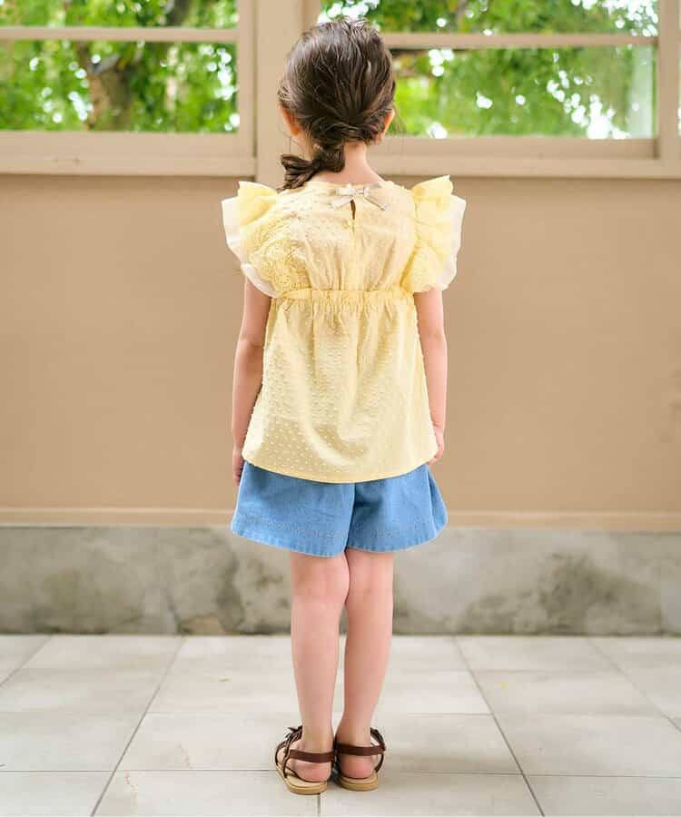 Japanese children's clothing apres les cours heart-shaped/sunflower embroidered top 80-140cm girls summer TOPS 