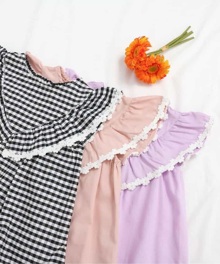 Japanese children's clothing apres les cours ruffled lace dress 80-140cm girls summer dresses 