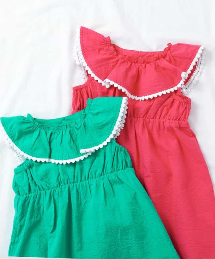 Japanese children's clothing apres les cours heart-shaped lace ruffle dress 80-140cm girls summer dresses 