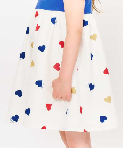 Japanese children's clothing apres les cours off-the-shoulder patchwork dress 80-140cm girls summer dresses 