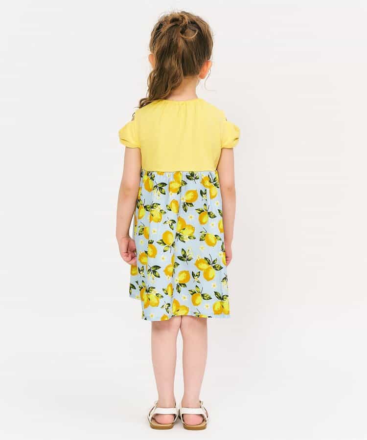 Japanese children's clothing apres les cours off-the-shoulder patchwork dress 80-140cm girls summer dresses 
