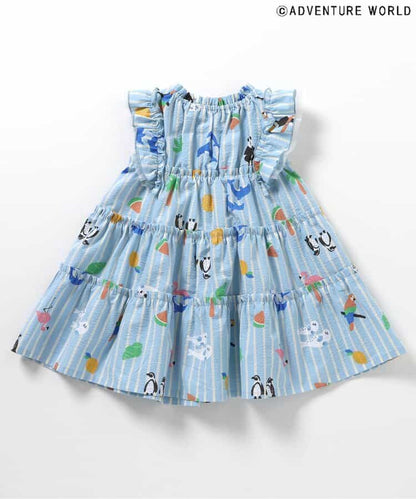 Japanese children's clothing apres les cours x Adventure World lace vest dress 80-130cm girls summer dresses 