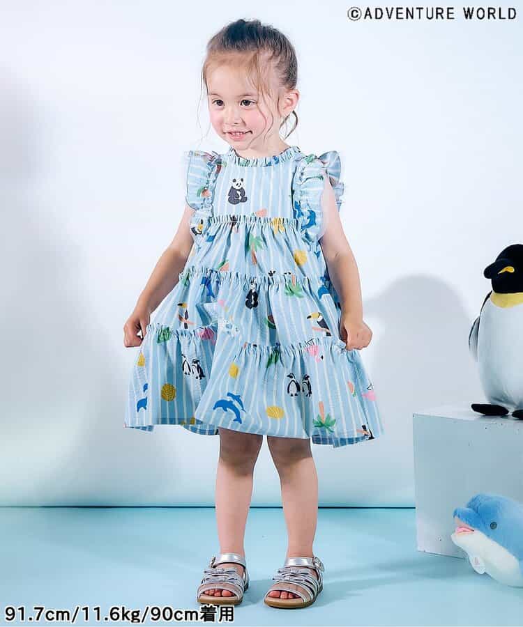 Japanese children's clothing apres les cours x Adventure World lace vest dress 80-130cm girls summer dresses 