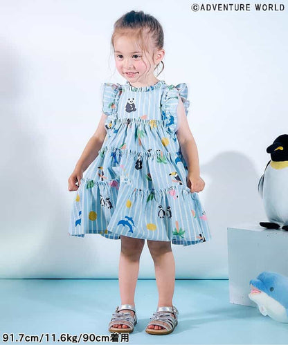 Japanese children's clothing apres les cours x Adventure World lace vest dress 80-130cm girls summer dresses 