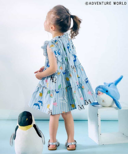 Japanese children's clothing apres les cours x Adventure World lace vest dress 80-130cm girls summer dresses 