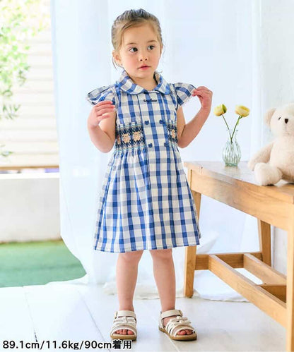 Japanese children's clothing apres les cours × tiny bear shirt dress 80-120cm girls summer dresses 