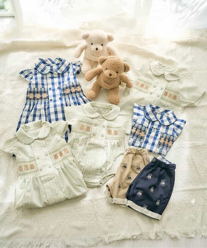 Japanese children's clothing apres les cours × tiny bear shirt dress 80-120cm girls summer dresses 