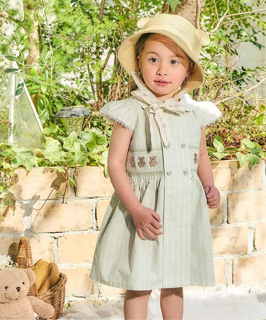 Japanese children's clothing apres les cours × tiny bear shirt dress 80-120cm girls summer dresses 