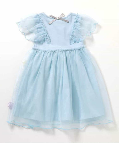 Japanese children's clothing apres les cours Shellmotif shell star mesh dress 80-140cm girls summer dresses 