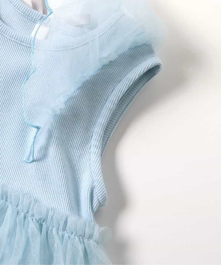 Japanese children's clothing apres les cours Shellmotif shell star mesh dress 80-140cm girls summer dresses 
