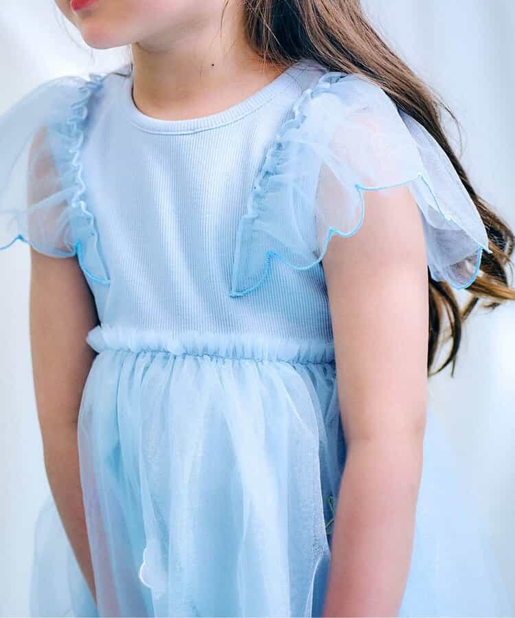 Japanese children's clothing apres les cours Shellmotif shell star mesh dress 80-140cm girls summer dresses 