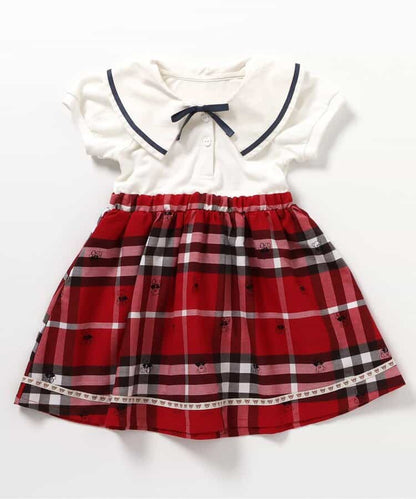 Japanese children's clothing apres les cours × tiny bear sailor style dress 80-120cm girls summer dresses 