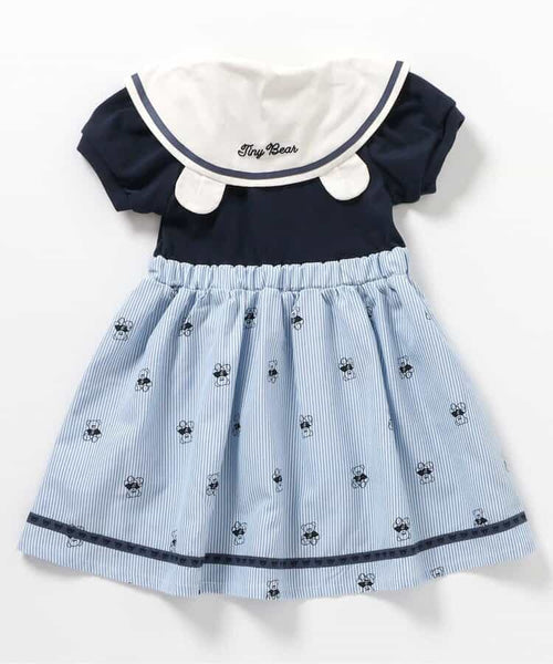 日本童裝 apres les cours × tiny bear 水手風連身裙 80-120cm 女童款 夏季 DRESSES