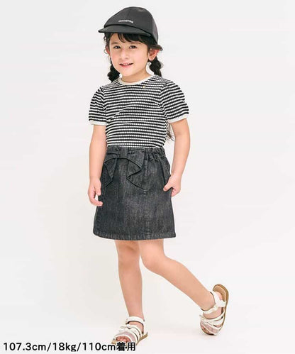 2Way Japanese children's clothing, two-piece bow skirt, 80-140cm, summer SKIRTS for girls 
