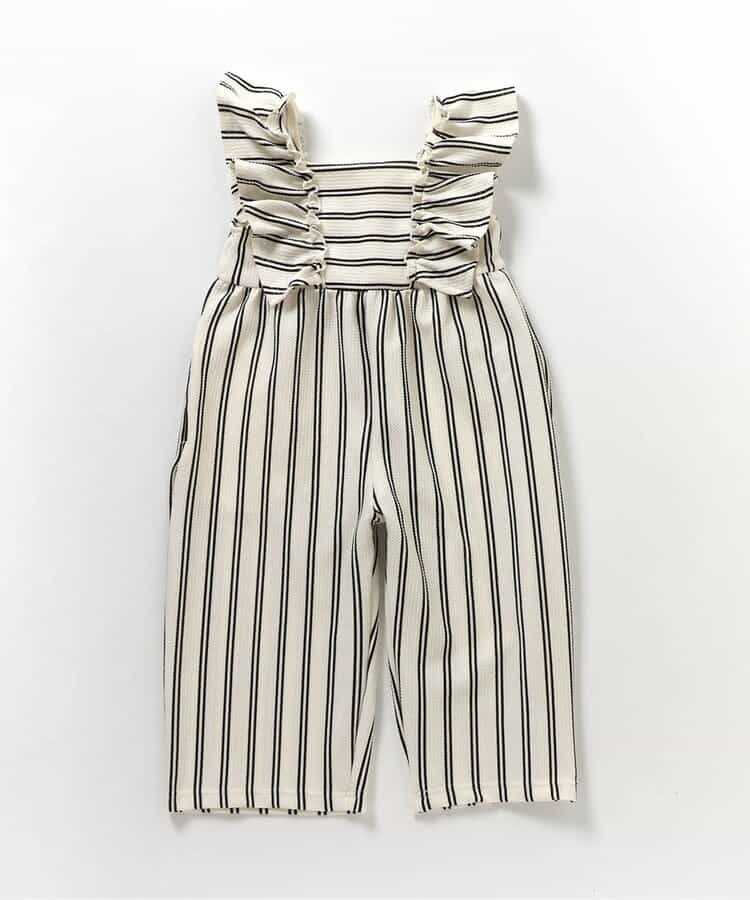 日本童裝 apres les cours 吸水速乾 條紋波點荷葉邊背帶褲 90-140cm 女童款 夏季 Jumpsuit