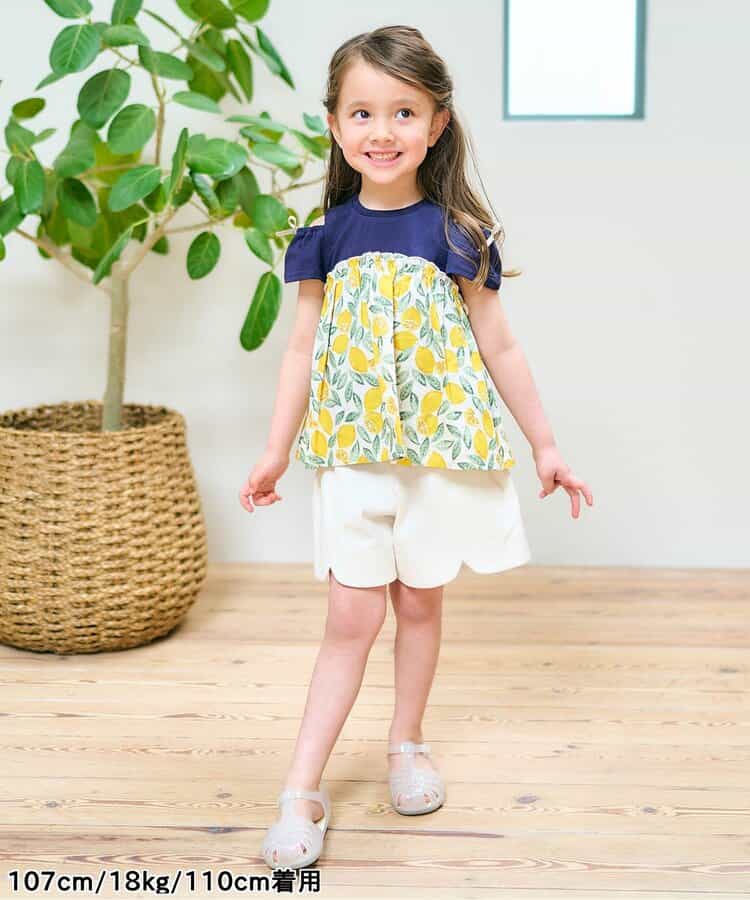 Japanese children's clothing apres les cours floral pocket shorts 80-140cm girls summer PANTS 