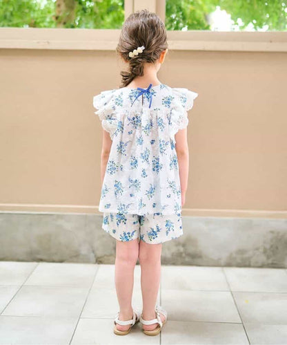 Japanese children's clothing apres les cours floral top 80-140cm girls summer TOPS 