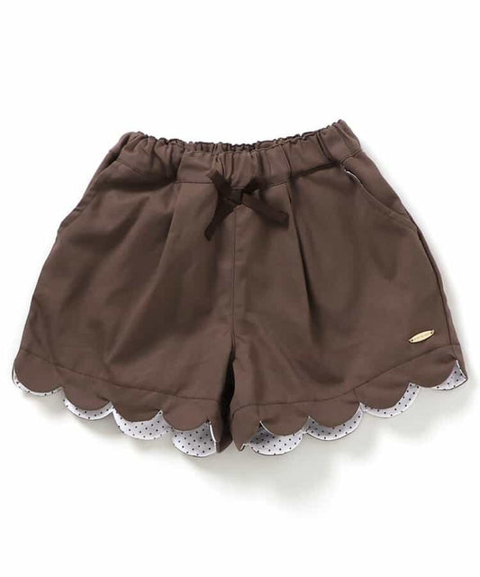 Japanese children's clothing apres les cours scalloped shorts 80-140cm girls summer PANTS 