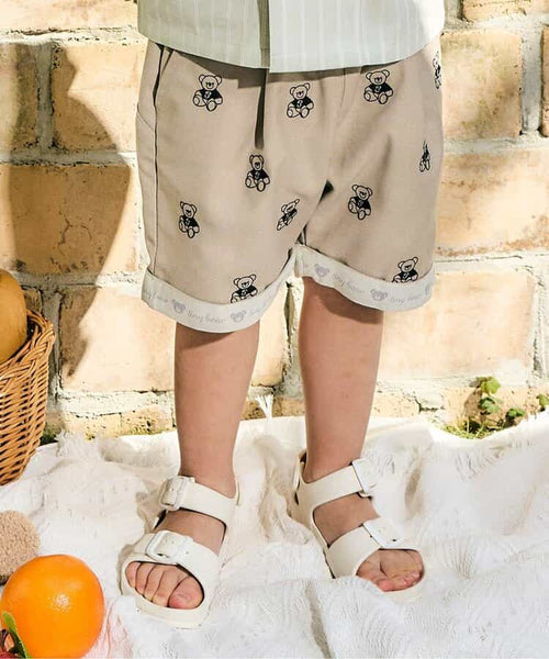 日本童裝 apres les cours × tiny bear 休閒短褲 80-120cm 男童款 夏季 PANTS