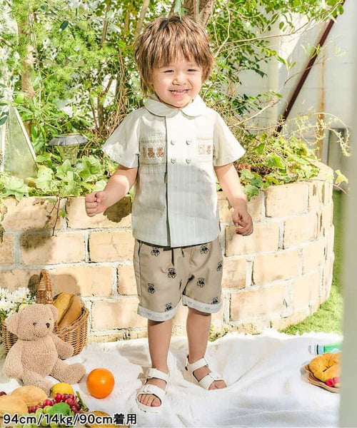 日本童裝 apres les cours × tiny bear 休閒短褲 80-120cm 男童款 夏季 PANTS
