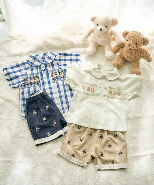 日本童裝 apres les cours × tiny bear 休閒短褲 80-120cm 男童款 夏季 PANTS