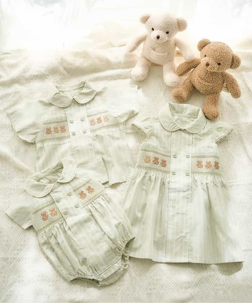 日本童裝 apres les cours × tiny bear 連衣 80-130cm 女童款 初生嬰兒 夏季 Jumpsuit