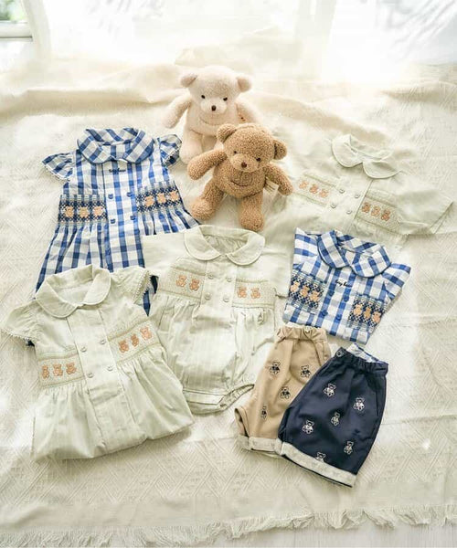 日本童裝 apres les cours × tiny bear 連衣 80-130cm 女童款 初生嬰兒 夏季 Jumpsuit
