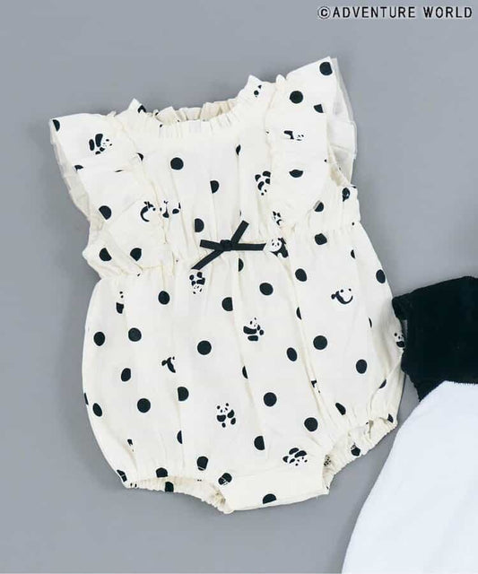 Japanese children's clothing apres les cours x Adventure World contact cold cute panda jumpsuit 70-80cm girls newborn baby summer jumpsuit 