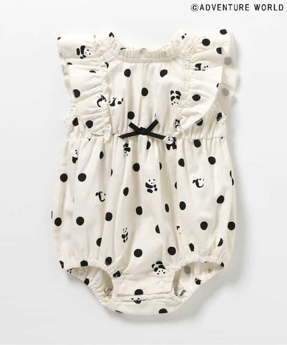 Japanese children's clothing apres les cours x Adventure World contact cold cute panda jumpsuit 70-80cm girls newborn baby summer jumpsuit 