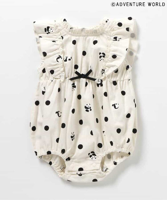 Japanese children's clothing apres les cours x Adventure World contact cold cute panda jumpsuit 70-80cm girls newborn baby summer jumpsuit 