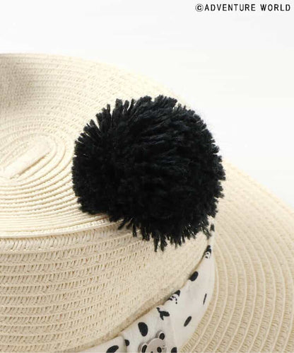 Apres les cours x Adventure World UV-blocking panda straw hat (48-54cm) direct from Japan 