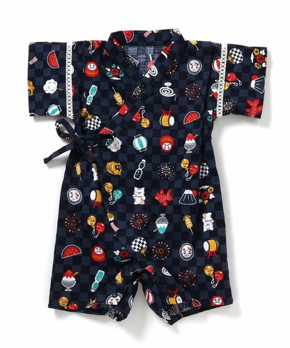 Japanese children's clothing apres les cours Jinbei Japanese kimono 70-80cm boys' newborn baby summer jumpsuit Japanese summer festival special edition 